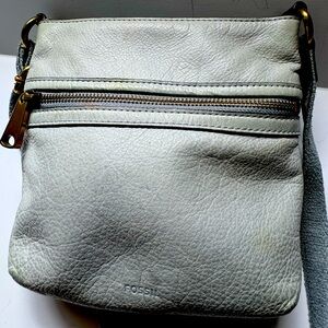 Fossil crossbody bag in a light mint tint